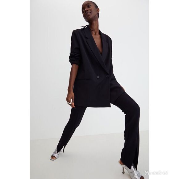 H&M Ribbed Slit-hem leggings - Picture 5 of 13